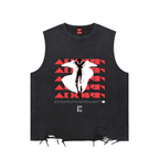 adorn,vest,baggy,black,graphic