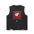 adorn,vest,baggy,black,graphic